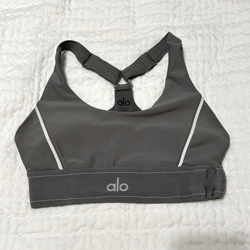 ALO Yoga Gray Sports Bra